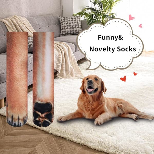 White Elephant Gift - Funny Animal Paw Socks for Christmas