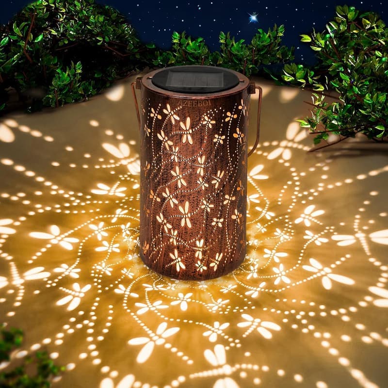 Outdoor Dragonfly Solar Lanterns - Waterproof Garden Decor for Women
