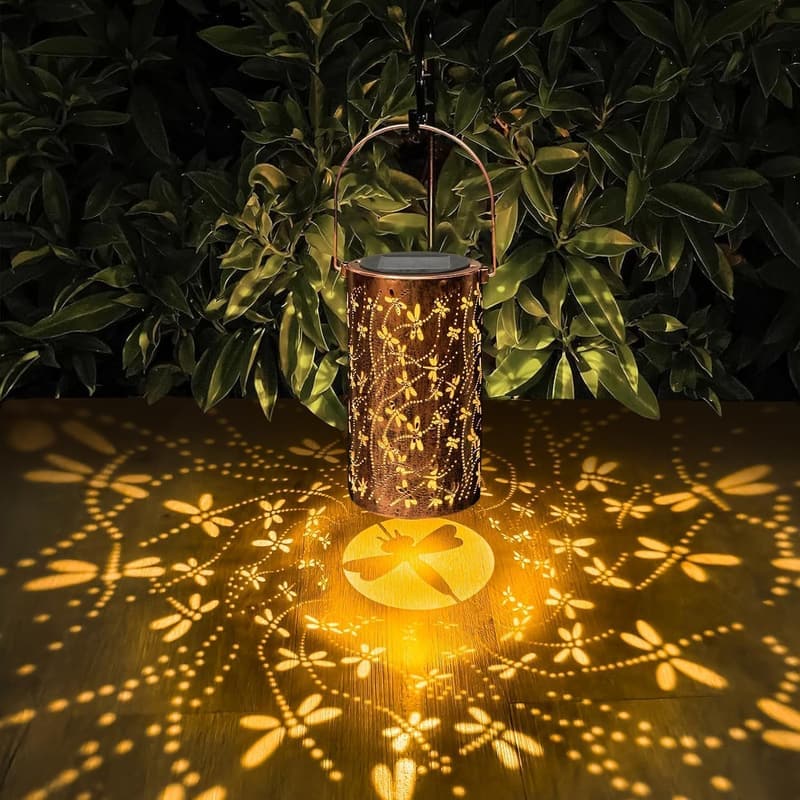 Outdoor Dragonfly Solar Lanterns - Waterproof Garden Decor for Women