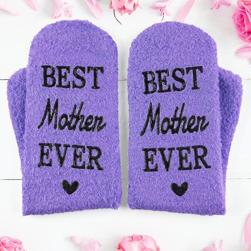 Funny Fuzzy Slipper Socks for Mom on Mother's Day