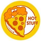 Retro Pizza Scented Scratch 'n Sniff Stickers - 24 Pack