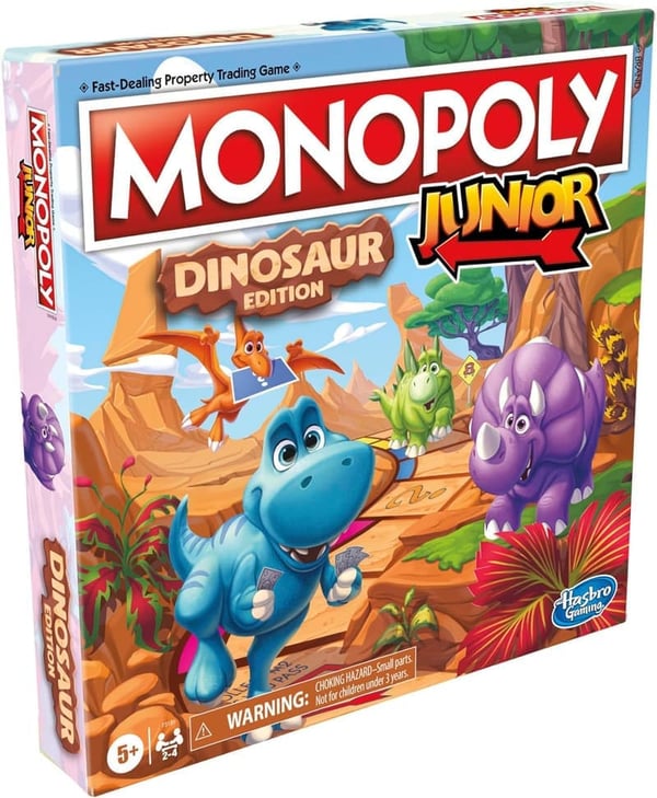 Monopoly Junior Dinosaur Edition Board Game for Kids 5+
