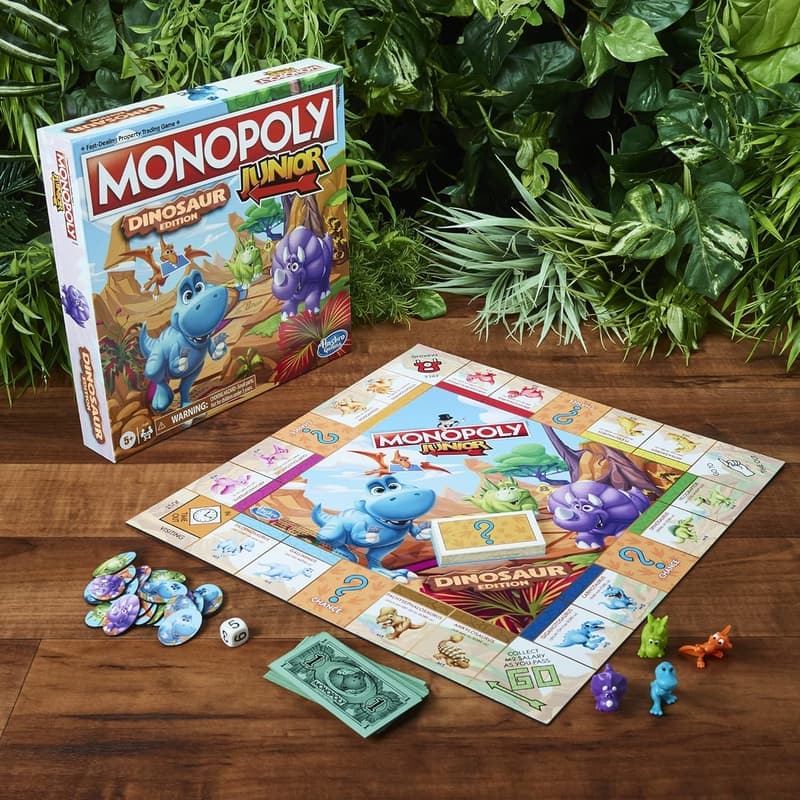 Monopoly Junior Dinosaur Edition Board Game for Kids 5+