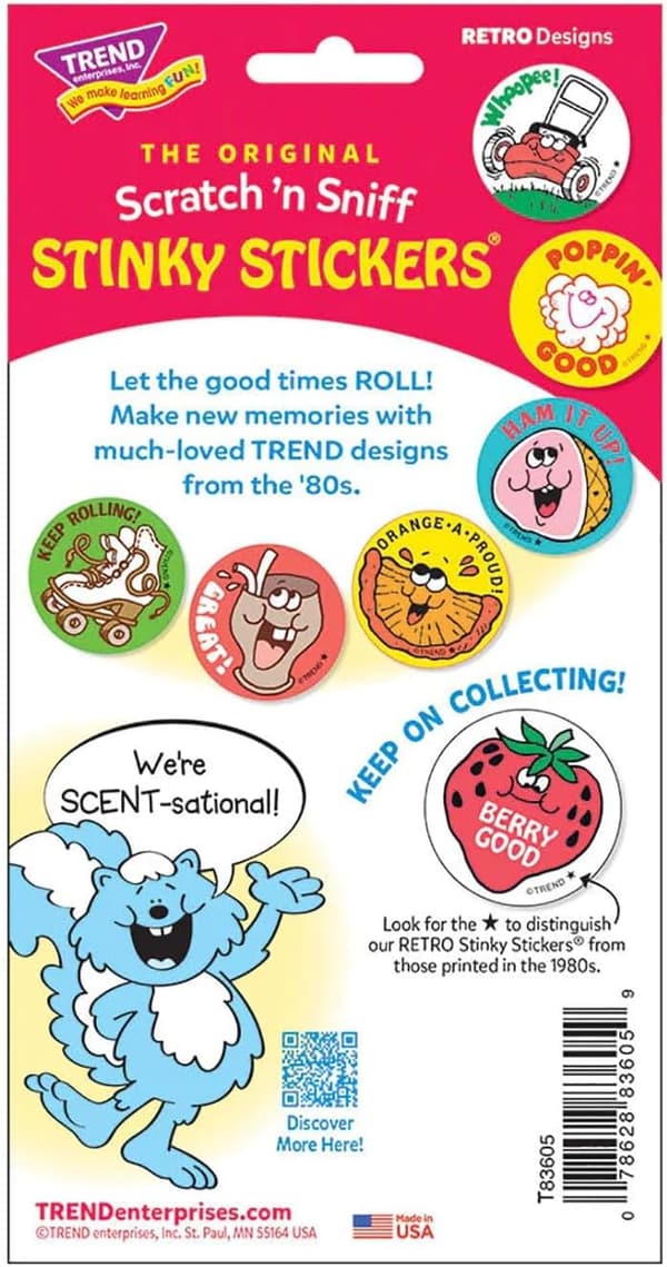 Retro Dill Pickle Scratch 'n Sniff Stickers - 24 Pack