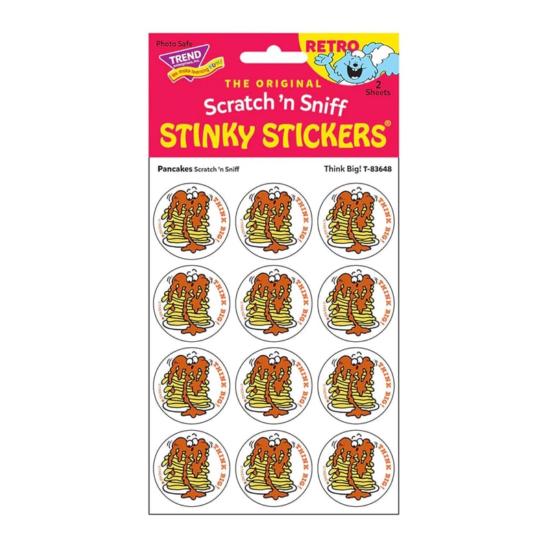 Retro Pancakes Scratch 'n Sniff Stickers - 24 Pack