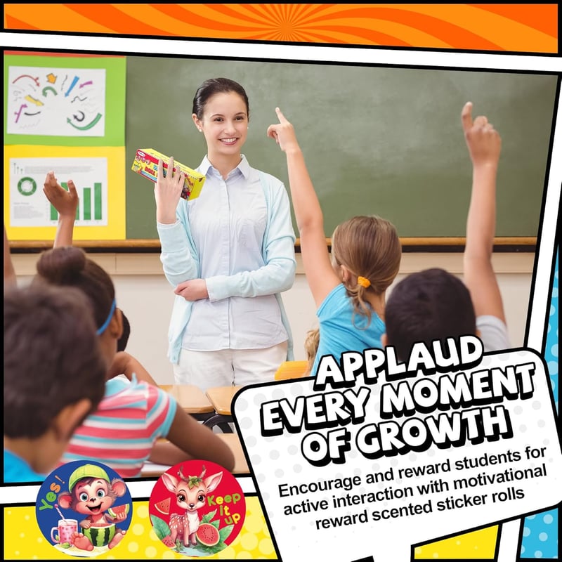 Scratch and Sniff Animal Stickers – 600 Pcs, Reward for Kids
