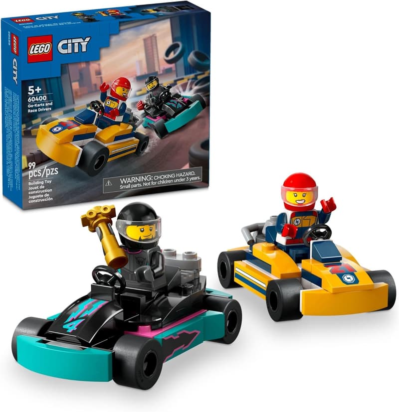 LEGO City Go-Karts Race Car Playset with 2 Minifigures