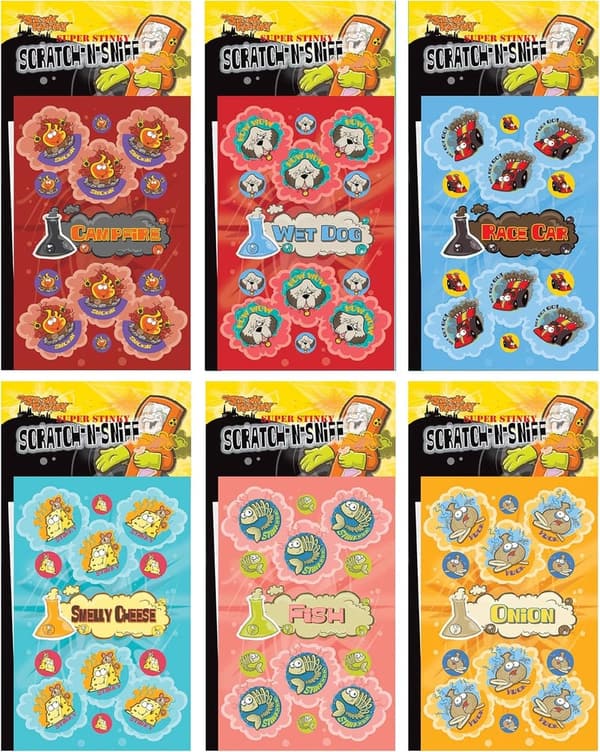 Dr. Stinky's Scratch N Sniff Stickers 6-Pack for Kids