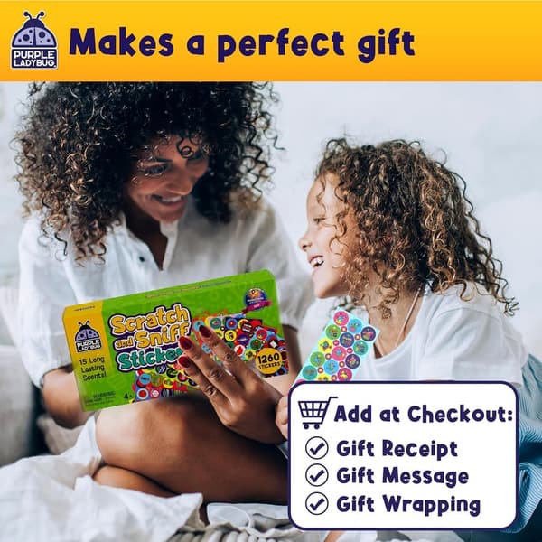 Scratch and Sniff Stickers Variety Pack - 15 Unique Scents for Kids