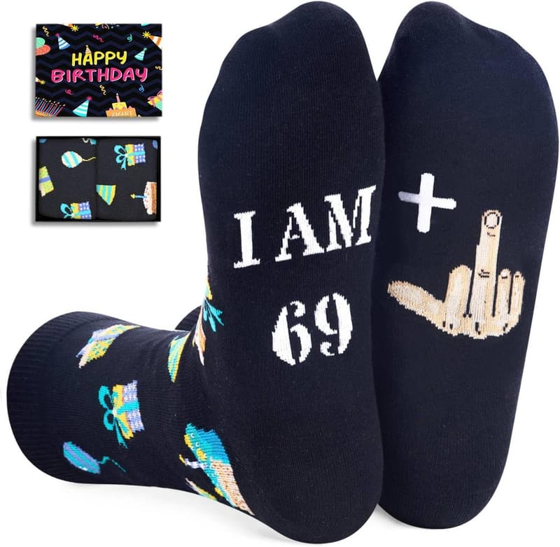 65th 70th Birthday Socks for Men - Cool Gift Idea