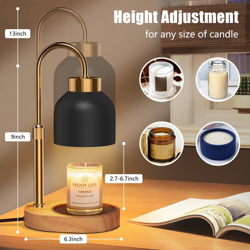 Vintage Candle Warmer Lamp with Dimmer - Mother's Day Gift