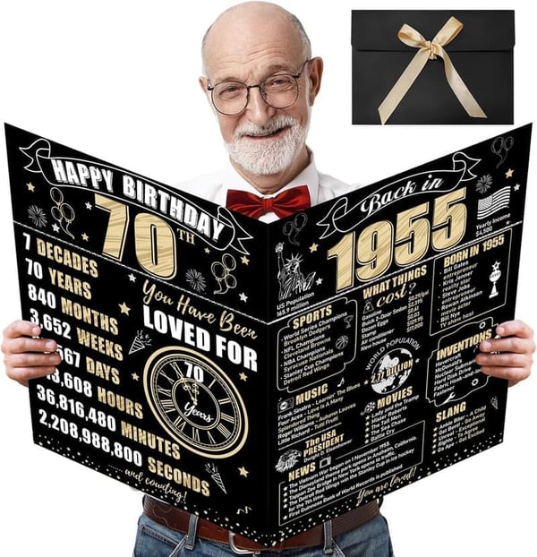 70th Birthday Giant Greeting Card with Envelope for All