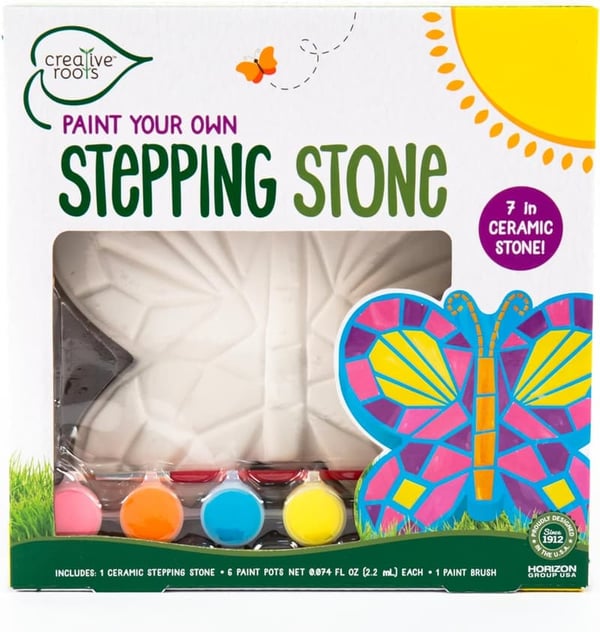 DIY Mosaic Butterfly Stepping Stone Kit for Kids, 7