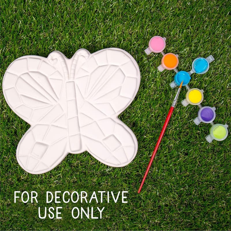 DIY Mosaic Butterfly Stepping Stone Kit for Kids, 7