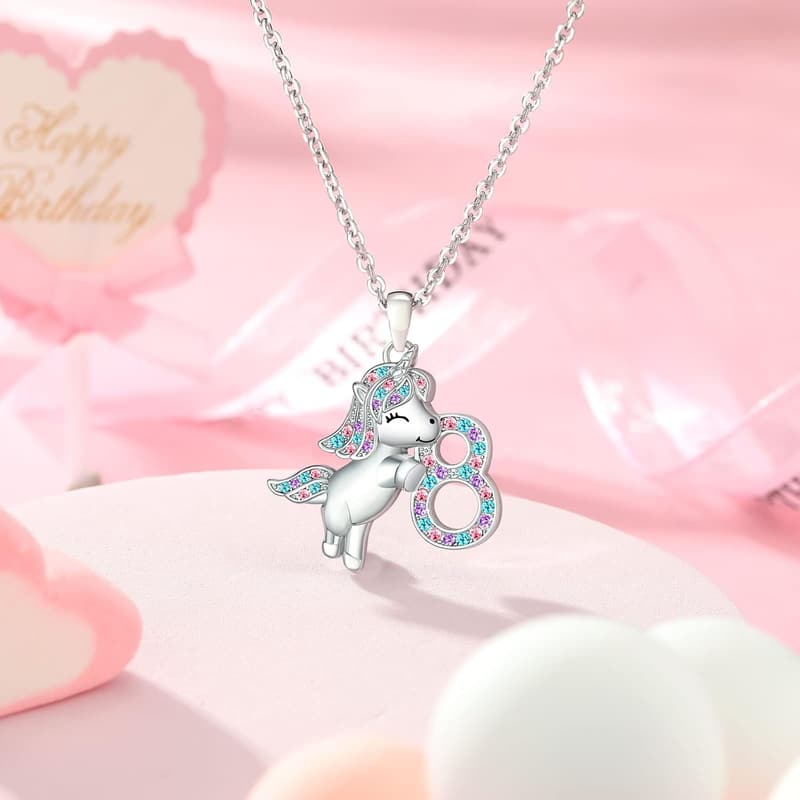 Unicorn Necklace for Girls Aged 1-10 - Ideal Birthday Gift