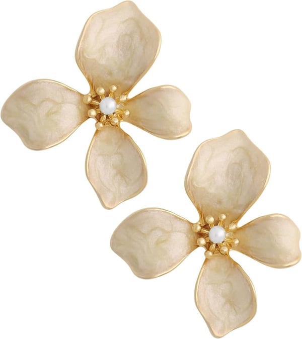 Floral Pastel Flower Stud Earrings for Women
