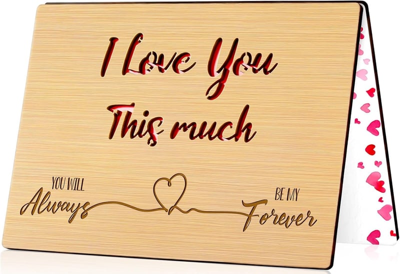 5th Anniversary Wooden Card for Husband