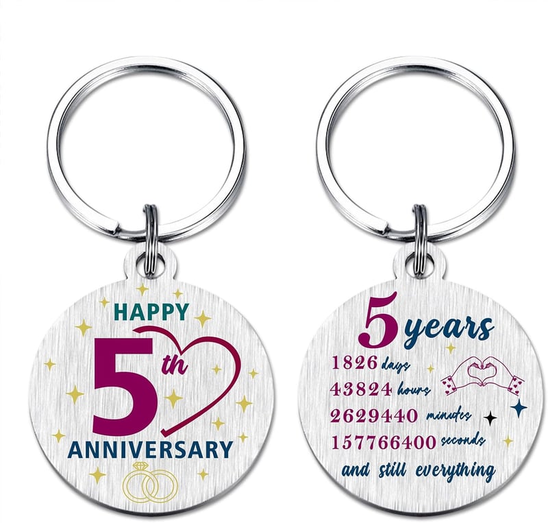 Happy Wedding Anniversary Keychain for Couples