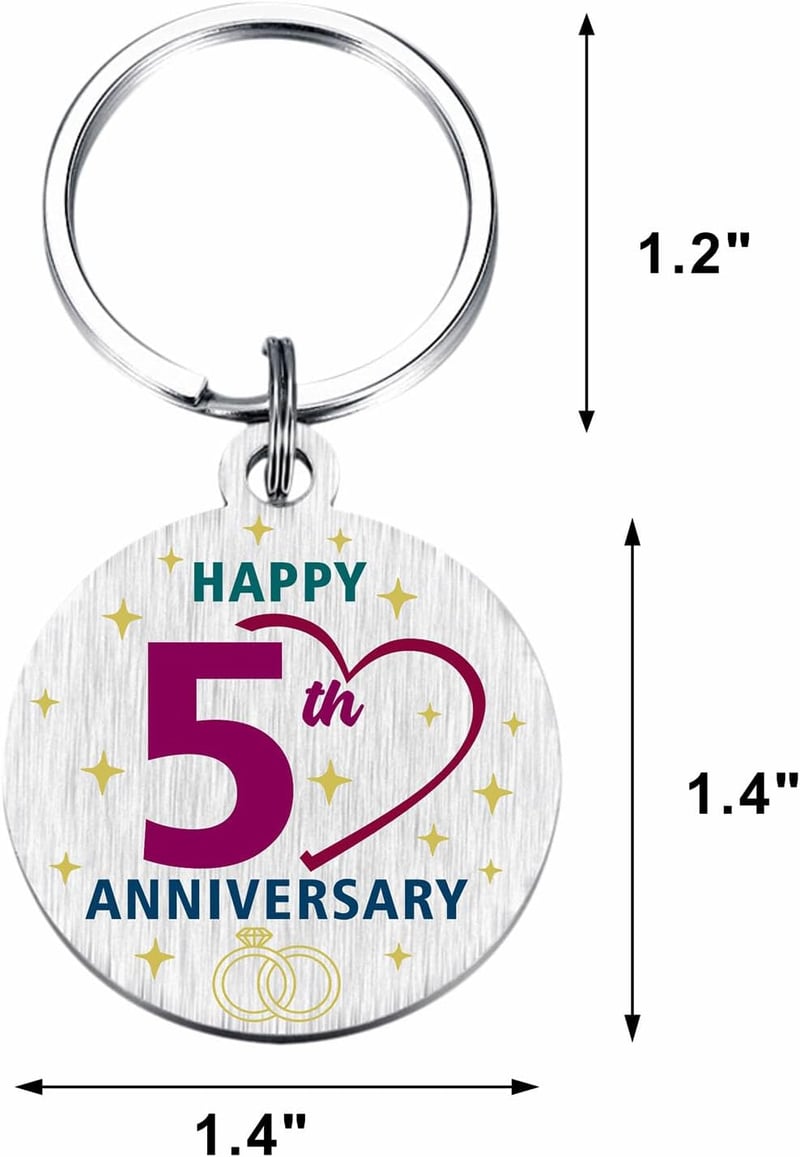 Happy Wedding Anniversary Keychain for Couples