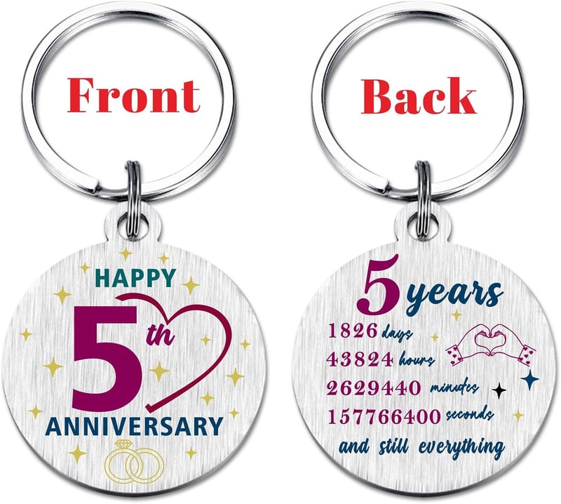 Happy Wedding Anniversary Keychain for Couples