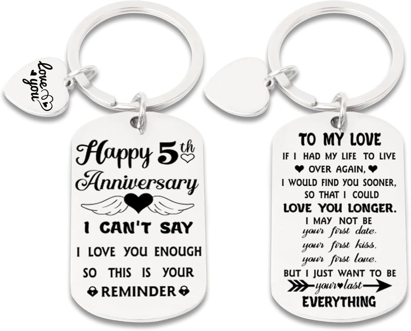 Anniversary Keychain Gift for Couples