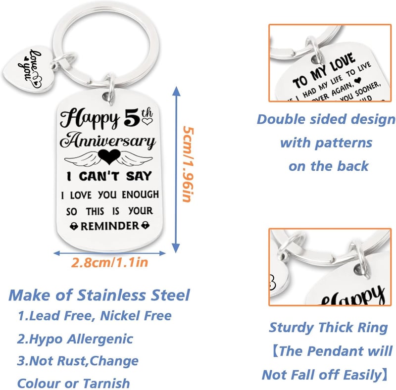 Anniversary Keychain Gift for Couples