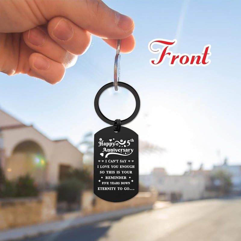 Anniversary Keychain Gift for Couples – Love Tokens for Up to 10 Years
