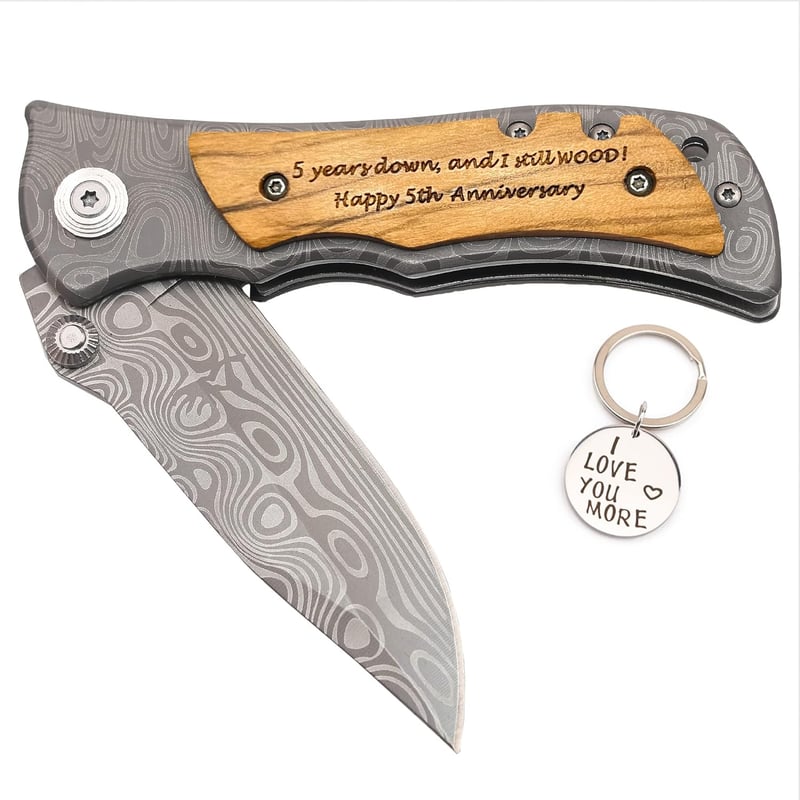 5th Anniversary Pocket Knife Gift for Him