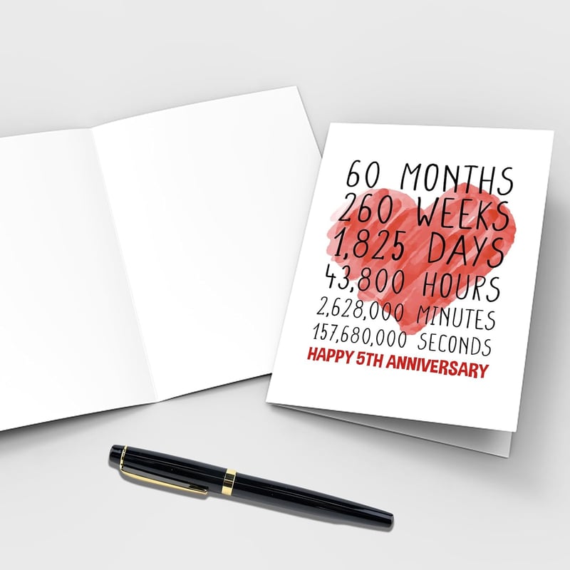 5th Anniversary Funny Card for Couples