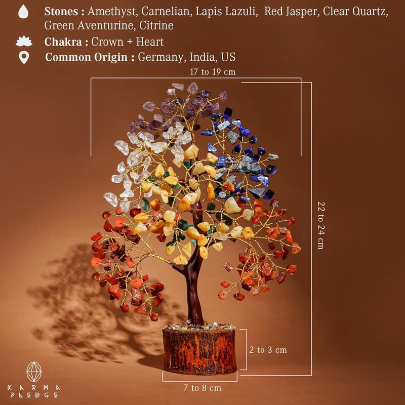 7 Chakra Healing Crystal Tree for Positive Energy & Good Luck
