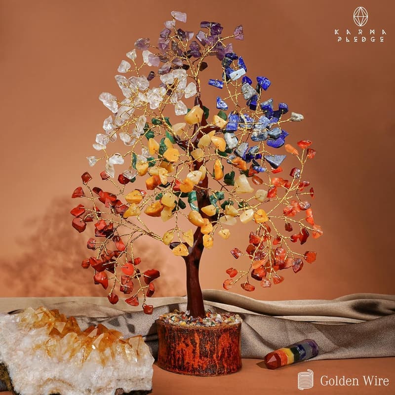 7 Chakra Healing Crystal Tree for Positive Energy & Good Luck