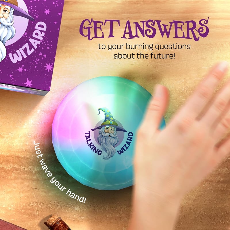 Talking Wizard Fortune Teller Crystal Ball - Fun Gift for All