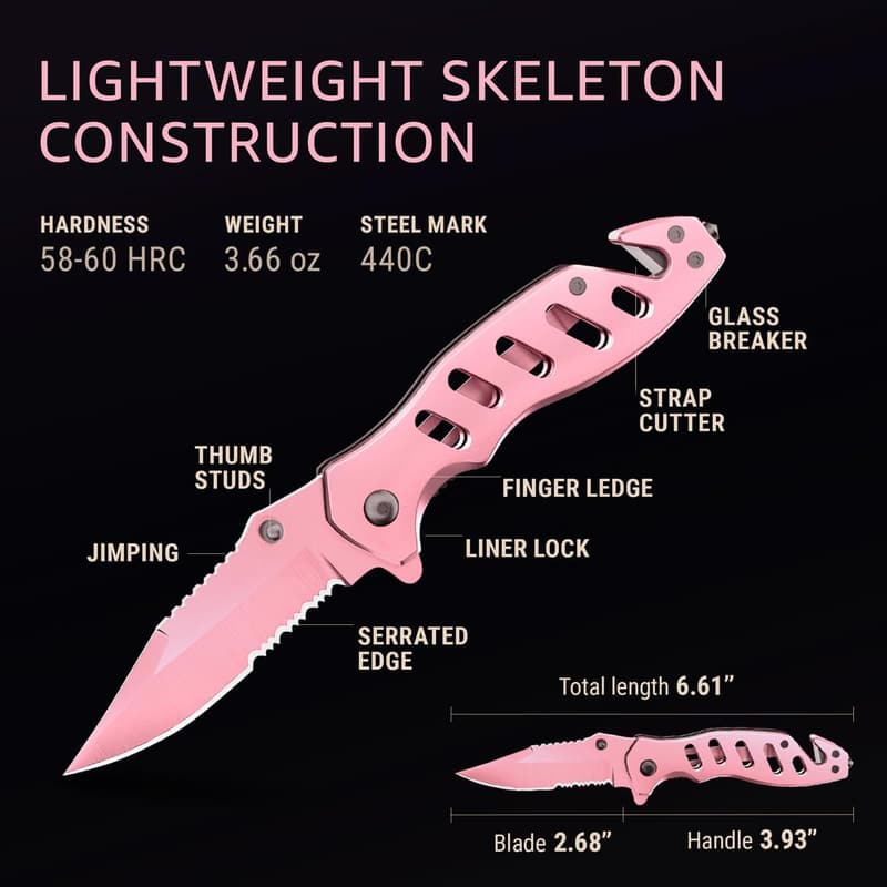 Women's Legal Pink Pocket Knife - 2.68