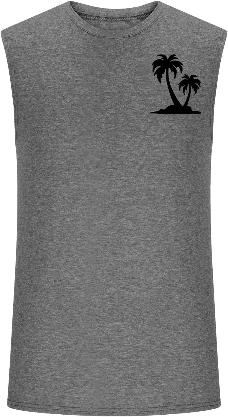 Big and Tall Men's Sleeveless Gym Tank Top - Summer Casual