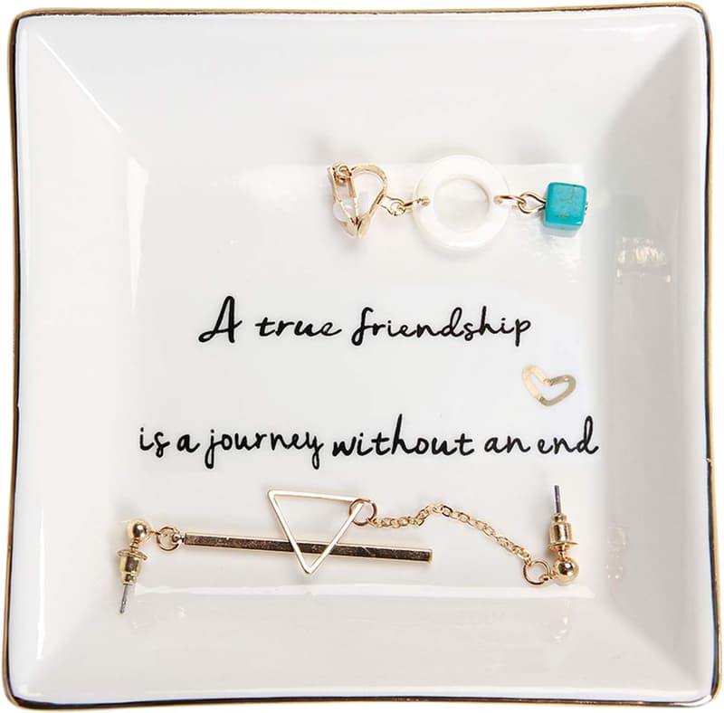 Ceramic Ring Dish Jewelry Tray for Mom, Sister, or Friends