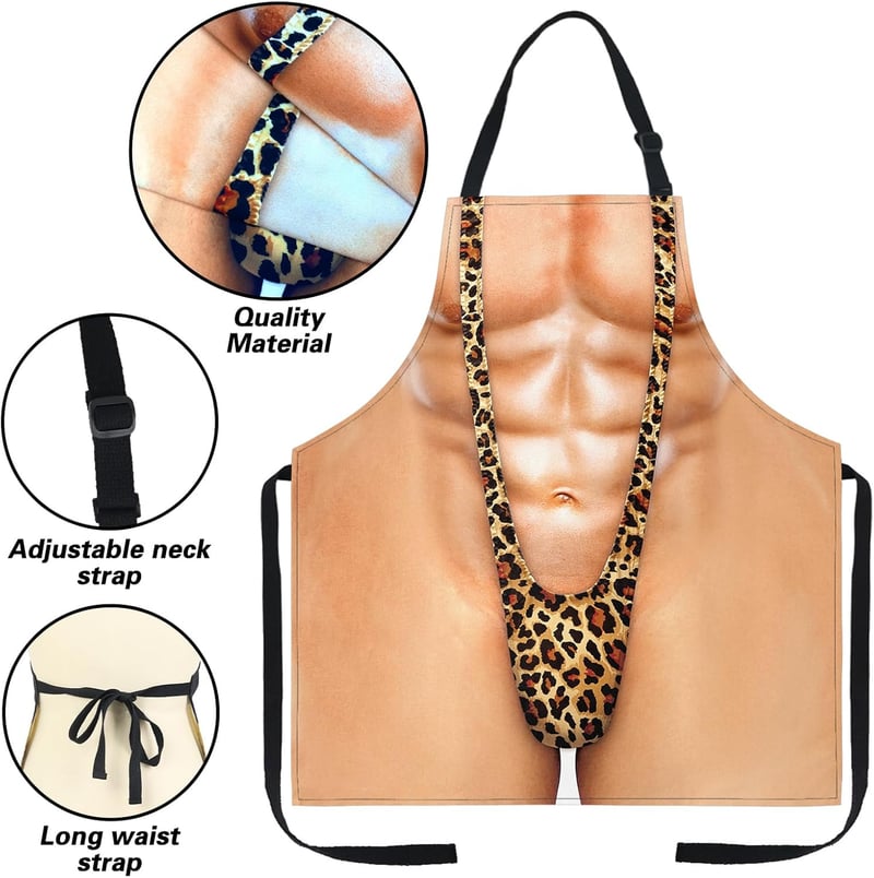 Humorous BBQ Apron for Men - Gag Gift for Christmas