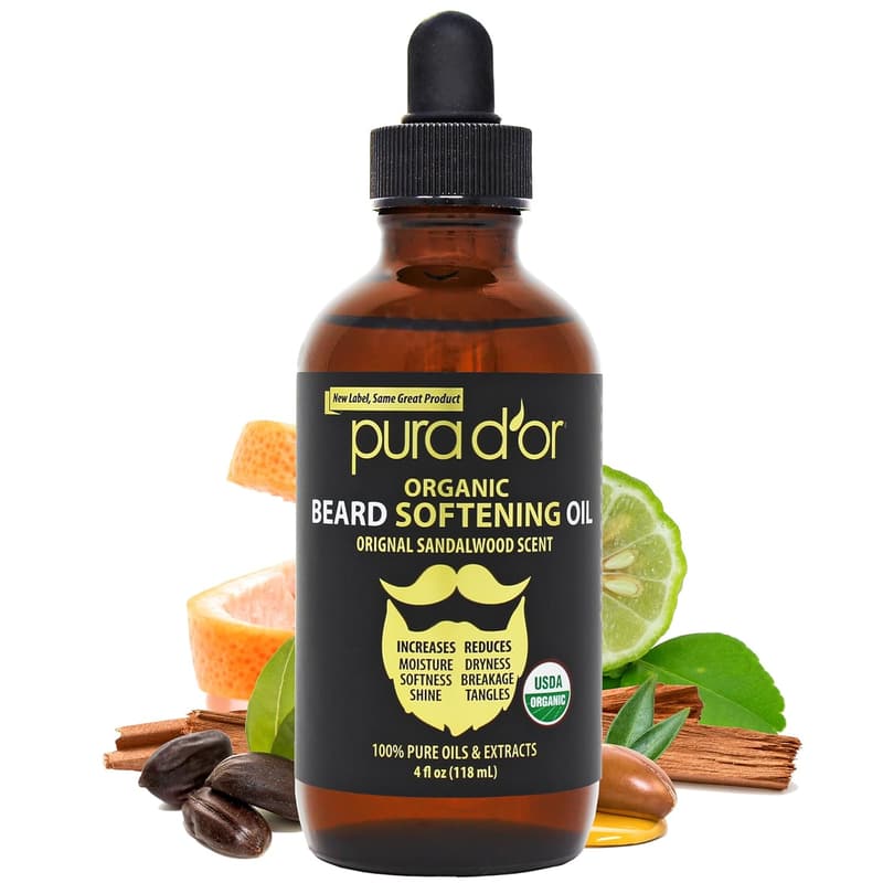 Organic Sandalwood Beard Softening Oil - 4 Oz Leave-In Conditioner