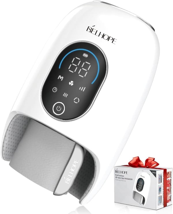 Hand Massage Device - 9 Modes, 4 Heating Options for Arthritis Relief