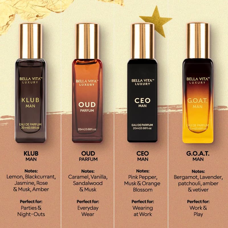 Men's Luxury Fragrance Gift Set (4 x 20ml) - KLUB, OUD, CEO, GOAT