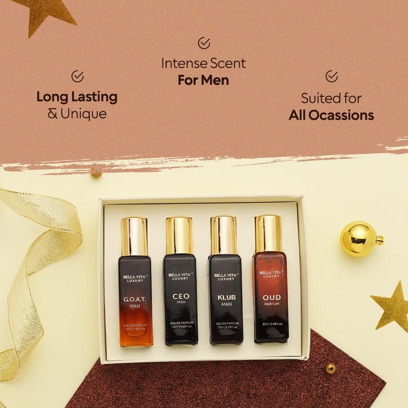 Men's Luxury Fragrance Gift Set (4 x 20ml) - KLUB, OUD, CEO, GOAT