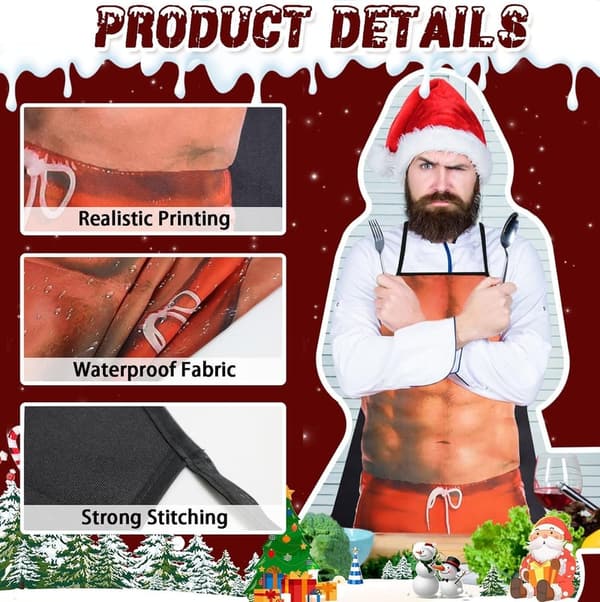 Funny Apron for Men - Unique Christmas Gag Gift