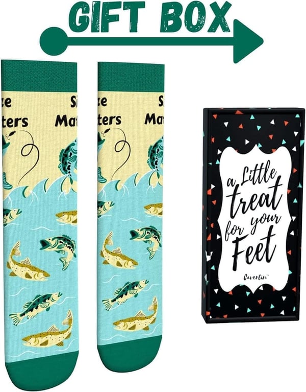 Alien Sasquatch Cat Dad & Dog Dad Socks in Gift Box