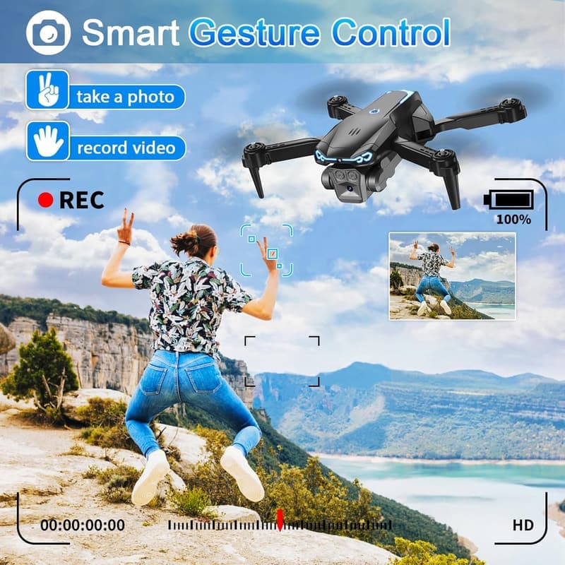 1080P HD Foldable Drone with Camera for Kids and Adults