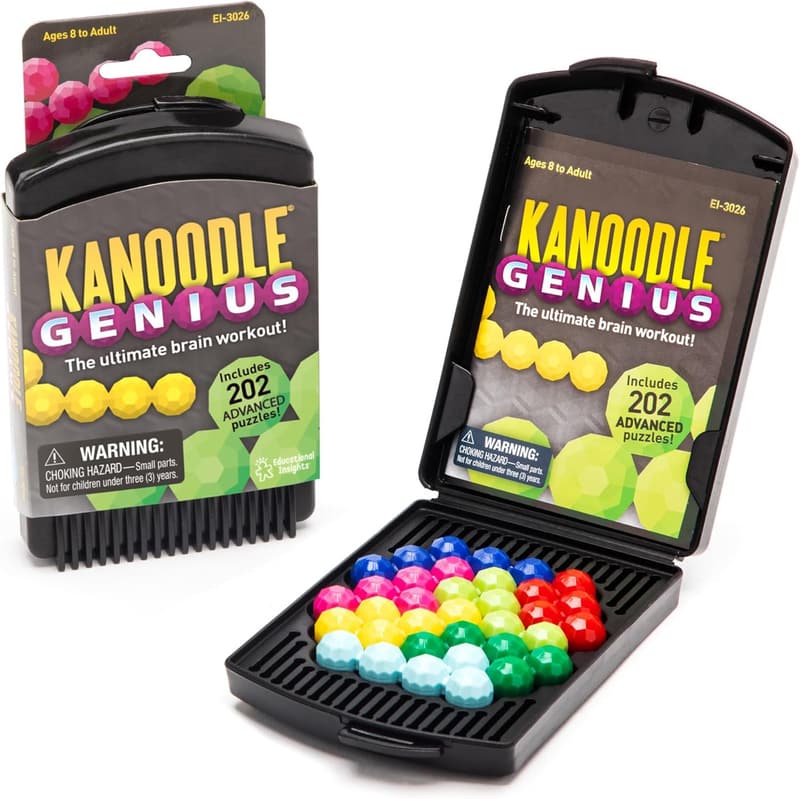 3-D Kanoodle Genius Puzzle Game for Ages 8+, 200+ Challenges
