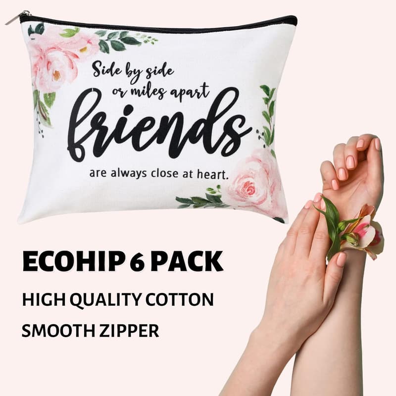 Friendship Birthday Gift - Eco-Friendly Makeup Bag Set for Women