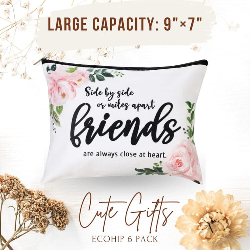 Friendship Birthday Gift - Eco-Friendly Makeup Bag Set for Women