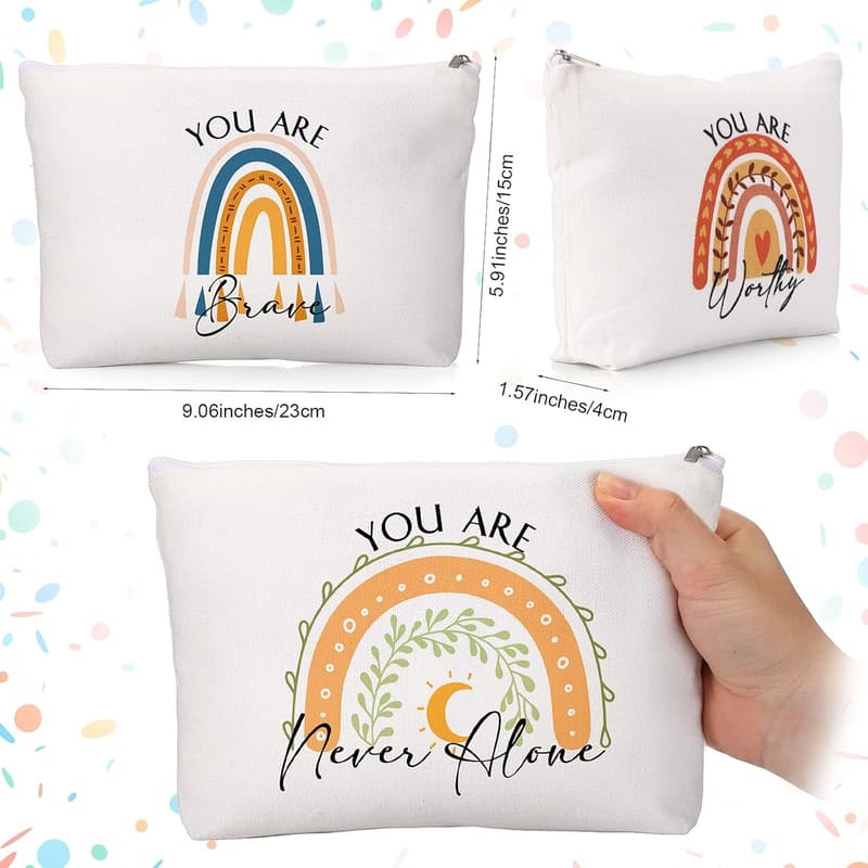 Personalized Inspirational Travel Makeup Bags - Set of 10 for Women