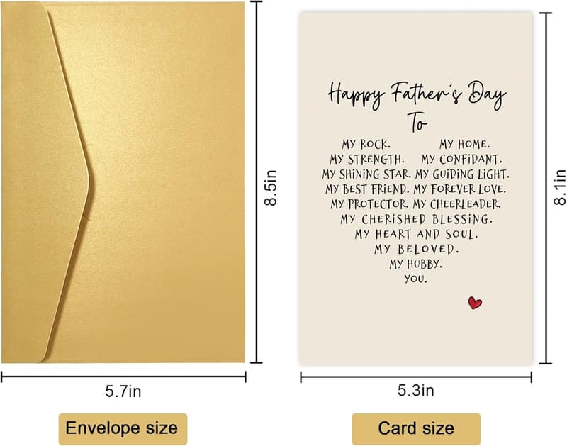 Father's Day Card with Poem for Husband