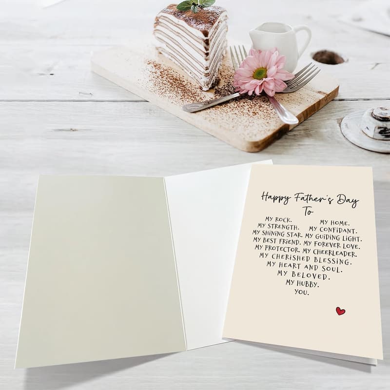 Father's Day Card with Poem for Husband
