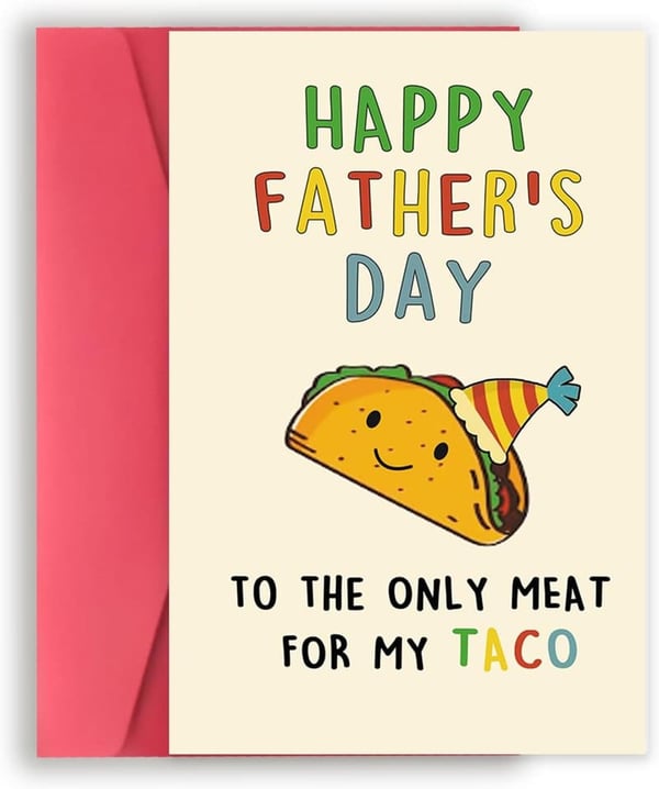 Funny Taco Father's Day Card for Dad or Husband